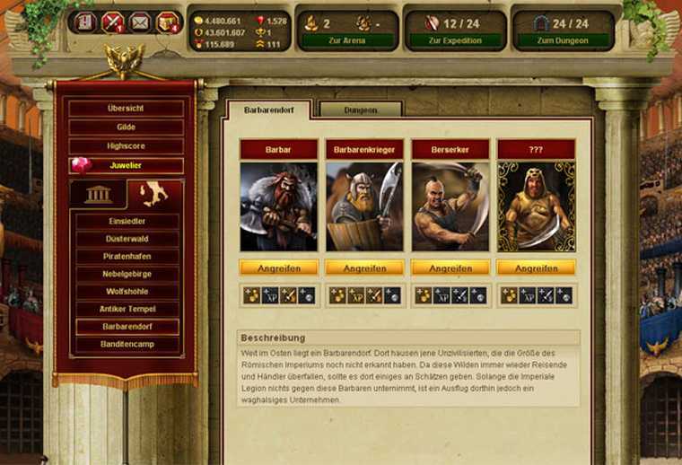 Gladiatus game darmowe MMORPG na przeglądarke
